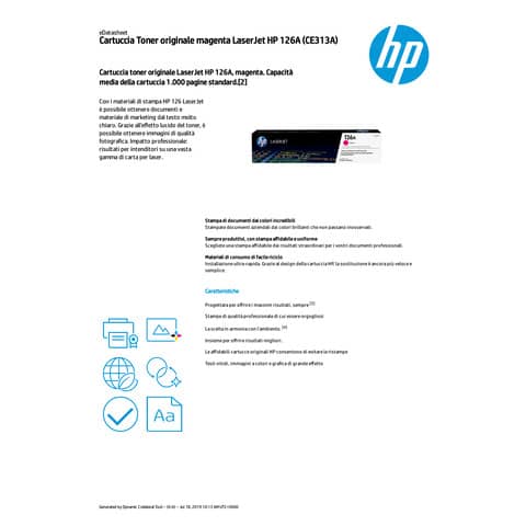 Toner 126A HP magenta  CE313A